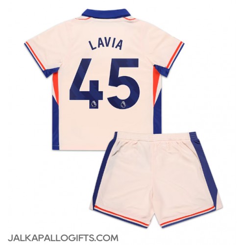 Chelsea Romeo Lavia #45 Vieras Peliasu Lasten 2024-25 Lyhythihainen (+ Lyhyet housut)